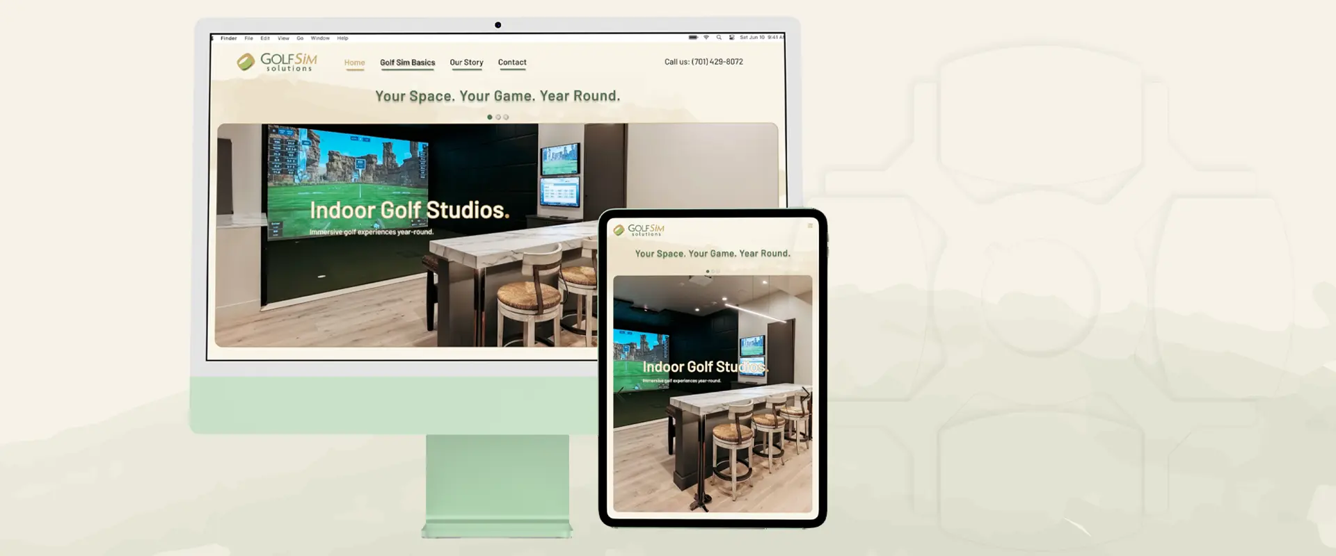 Golf SIM Solutions Illustration